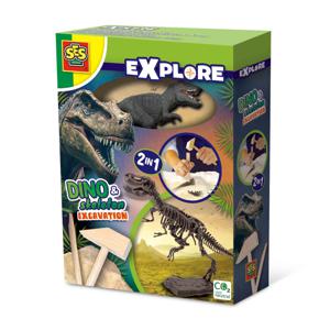 SES Creative Explore Dino en skelet opgraven 2 in 1 - T-rex