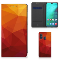 Stand Case voor Samsung Galaxy A40 Polygon Red - thumbnail