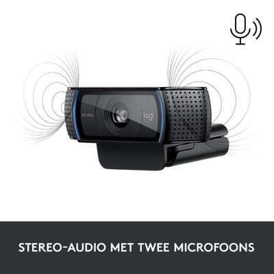 Logitech Hd Pro C920 webcam 3 MP 1920 x 1080 Pixels USB 2.0 Zwart