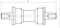 M-Wave M-wave vervangings reparatie trapas 122.5mm staal - thumbnail