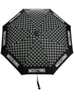 Moschino parapluie à imprimé monogrammé - Noir - thumbnail