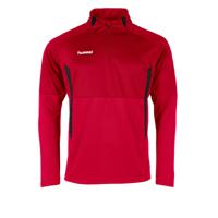 hummel Authentic 1/4 -Zip Trainingstrui Rood Zwart - thumbnail