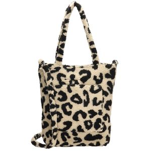 Beagles Fluffy Teddy Shopper/Schoudertas Navarra Leopard Beige