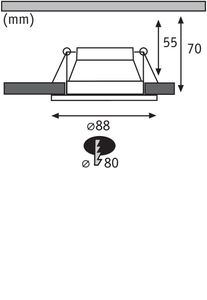 Paulmann 934.01 Verzonken spot Niet-verwisselbare lamp(en) 6,5 W