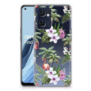 OPPO Reno 7 5G | Find X5 Lite TPU Hoesje Flamingo Palms