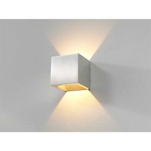 Artdelight Buitenlamp up down Cube 10cm-aluminium WL CUBE ALU