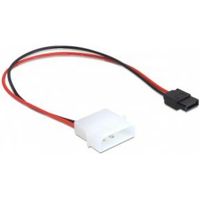 Delock 82913 Voedingskabel Molex 4-pins stekker naar Slim SATA 6-pins bus 24cm - thumbnail