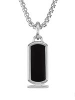 David Yurman pendentif Cairo Cartouche en argent sterling serti d'onyx