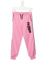 Marni Kids pantalon de jogging à logo imprimé - Rose