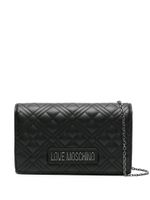 Love Moschino sac à bandoulière matelassé à logo - Noir