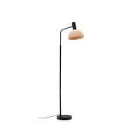 Kave Home Vloerlamp Damila Rotan, 168cm - Zwart