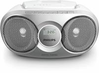 Philips AZ215B CD-Soundmachine (Digital UKW, Audioeingang, 3 Watt, leicht bedienbar) silber