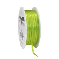 1x Luxe lime groen satijnen lint rollen 0,3 cm x 50 meter cadeaulint verpakkingsmateriaal   -