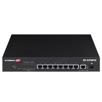 Edimax Switch GS-5210PLG Managed Gigabit Ethernet (10/100/1000) Power over Ethernet (PoE) Zwart - thumbnail