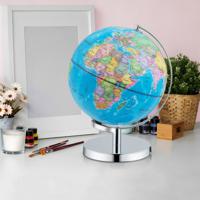 3-In-1 Verlichte Globe 23 cm Globe Nachtlampje met Standaard 88 Sterrenbeelden Wereldkaart voor Thuis School Kantoor - thumbnail