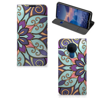 Nokia 5.4 Smart Cover Purple Flower - thumbnail