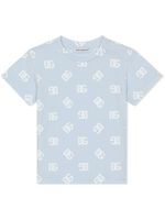 Dolce & Gabbana Kids t-shirt en coton à logo DG - Bleu - thumbnail