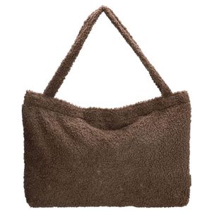 Beagles Fluffy Teddy Mom Bag Navarra Donker Taupe