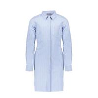 Geisha gestreepte blousejurk lichtblauw/blauw