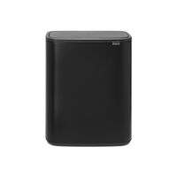 Brabantia Bo Touch Bin 60 l Rechthoekig Kunststof Zwart - thumbnail