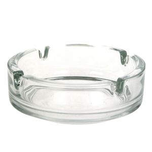 Asbak 10,5 cm transparant glas   -