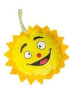 LG Imports zon 13,5 cm pluche geel