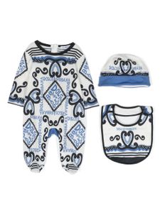 Dolce & Gabbana Kids pyjama à imprimé graphique - Bleu