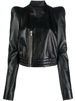 Rick Owens veste bomber Zionic en cuir - Noir - thumbnail