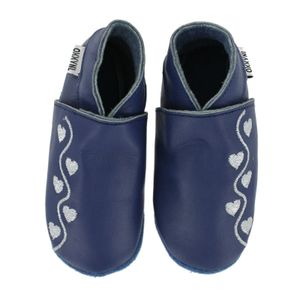 Oxxy babyslofjes borduur hartjes blauw Maat