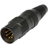 Hicon HI-X5CM-G XLR-connector Stekker, recht Aantal polen: 5 Zwart 1 stuk(s) - thumbnail