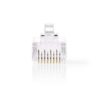 RJ45-Connector | Male | Stranded UTP CAT6 | Recht | Verguld | 1 Stuks | PVC | Transparant | Doos