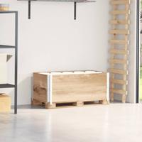 Palletopzetranden 2 st 100x50 cm massief grenenhout