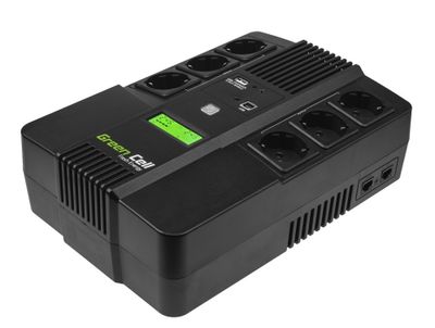 Green Cell AiO 800VA LCD UPS Line-interactive 0,8 kVA 480 W 6 AC-uitgang(en)