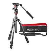 Manfrotto Befree Live, Travel Video Statief met videokop en Quick Release, aluminium statief voor DSLR, spiegelloos, spiegel- en videocamera's, camera- en videoaccessoires