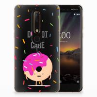Nokia 6 (2018) Siliconen Case Donut Roze