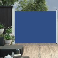 Tuinscherm uittrekbaar 140x500 cm blauw