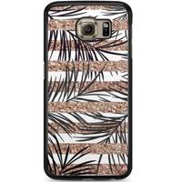 Samsung Galaxy S6 hoesje - Rose gold leaves