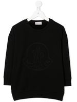 Moncler Enfant robe-sweat à logo brodé - Noir - thumbnail