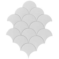 Terre d'Azur Hawaiian visschub tegels / mermaid tegels wit 12,5x6.3cm