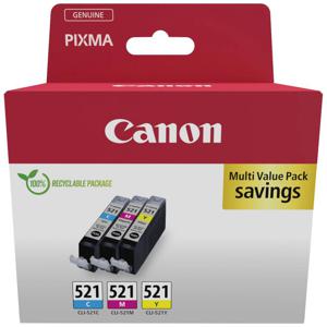 Canon Inktcartridge CLI-521 C/M/Y Multipack Origineel Combipack Cyaan, Magenta, Geel 2934B015