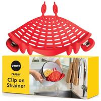 Nieuw! OTOTO Pasta Zeef - Leuke Keuken Accessoire, Cool Keuken Gadget, Spaghetti Vergiet (Rode Krab - Clip On Zeef)