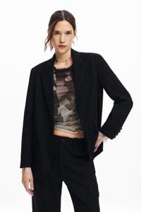 Geperforeerde blazer - BLACK - M