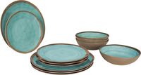 Bo-Camp Halo melamine serviesset - 12-delig - Aqua - thumbnail