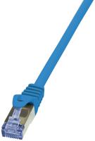 LogiLink CQ3066S RJ45 Netwerkkabel, patchkabel CAT 6A S/FTP 3.00 m Blauw Vlambestendig, Snagless 1 stuk(s)