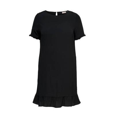 ONLY CARMAKOMA jurk CARLANA met volant zwart ONLY CARMAKOMA jurk CARLANA met volant zwart