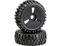 Absima 1:8 Buggy Complete wielen Crossline rough Pin Schijf Zwart 1 paar