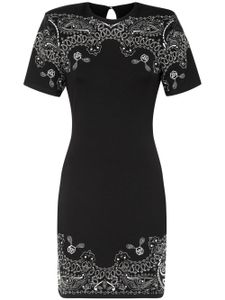 Philipp Plein robe courte à motif cachemire - Noir