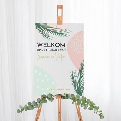 Gepersonaliseerd welkomstbord Paradise love Gepersonaliseerd welkomstbord Paradise love