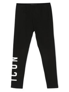 DSQUARED2 KIDS legging à logo imprimé - Noir