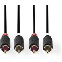 Stereo audiokabel | 2x RCA male - 2x RCA male | 3,0 m | Antraciet [CABW24200AT30] - thumbnail